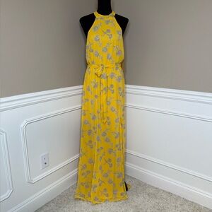 NWT Rokoko Women’s Yellow Floral Maxi Dress, Medium